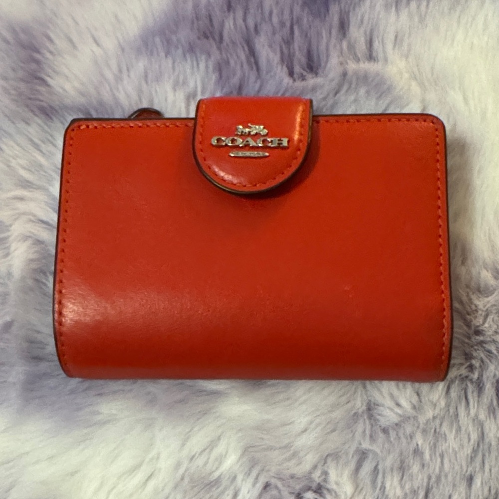 Coach Vibrant Red Bi Fold Wallet